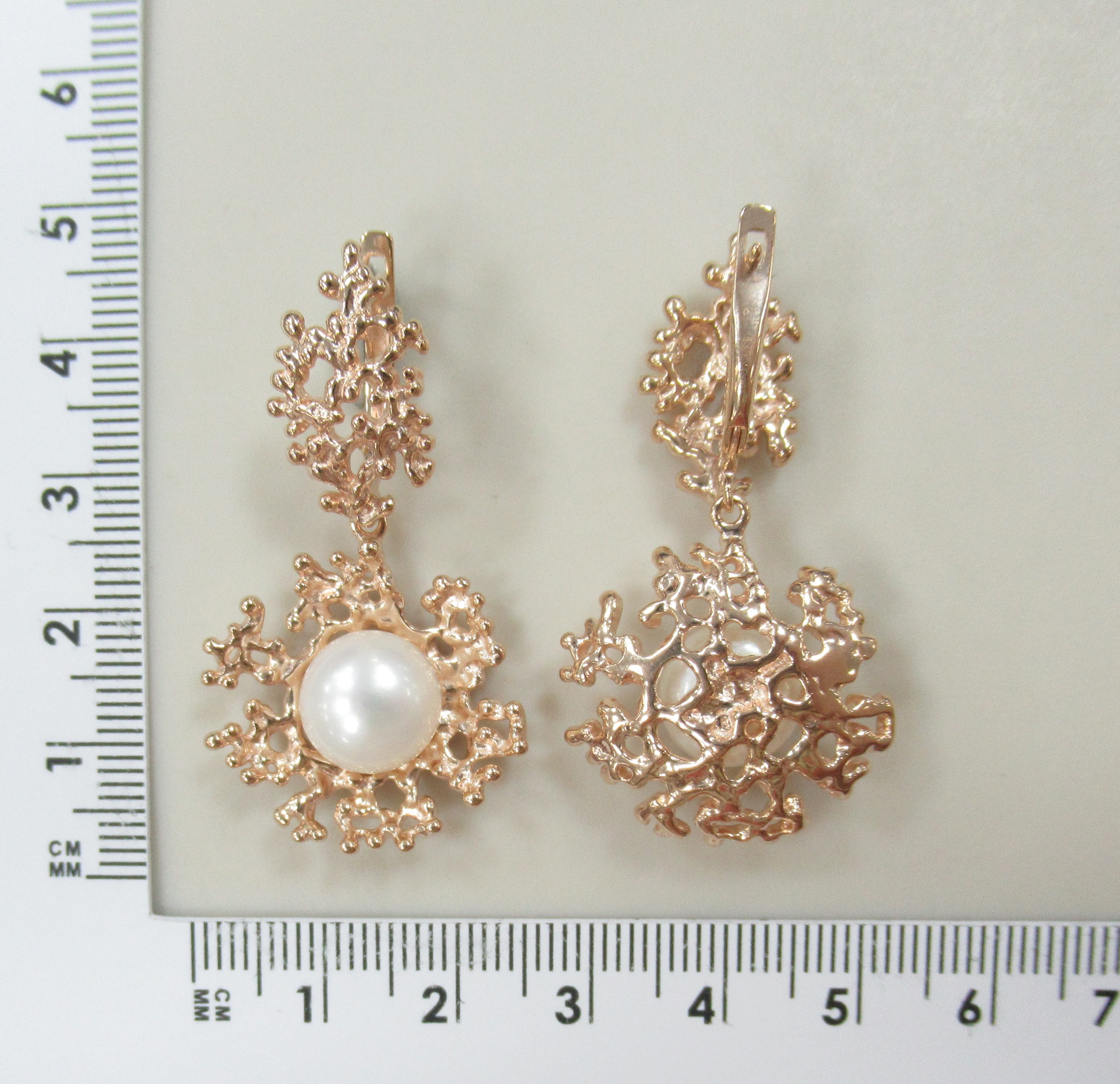 Серебряные серьги с жемчугом